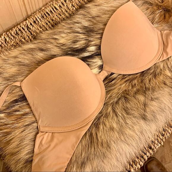 Victoria’s Secret Padded Plunge Bra in Nude Size 32B - Picture 12 of 13